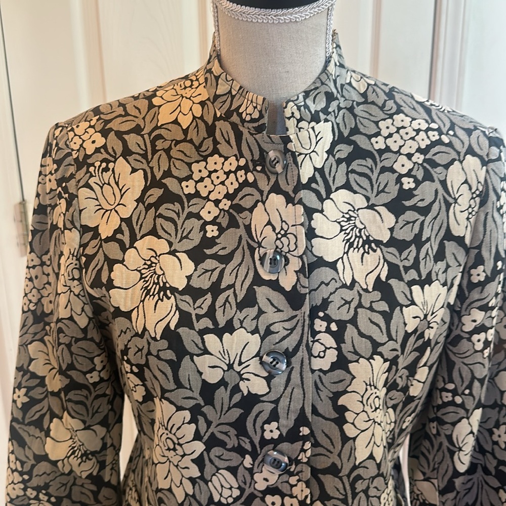 Rena Rowan Petite Floral Button-Up Jacket - Size 10P - Picture 2 of 5